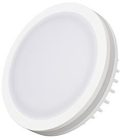 Zapustené LED svietidlo, kruh,95mm, 10W, 230V, 4000K, 800lm, IP44, biele 