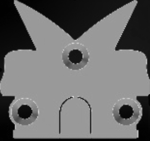 1ks plastová biela koncovka pre ALU MULTI-2, pre Asymetricku optiku Batwing, bez/s dierou