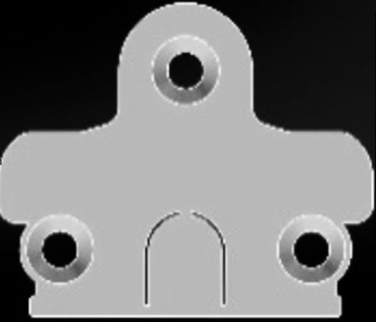 1ks plastová biela /Seda koncovka pre ALU MULTI-2 a 15° optiku, bez/s dierou, 2x šrób