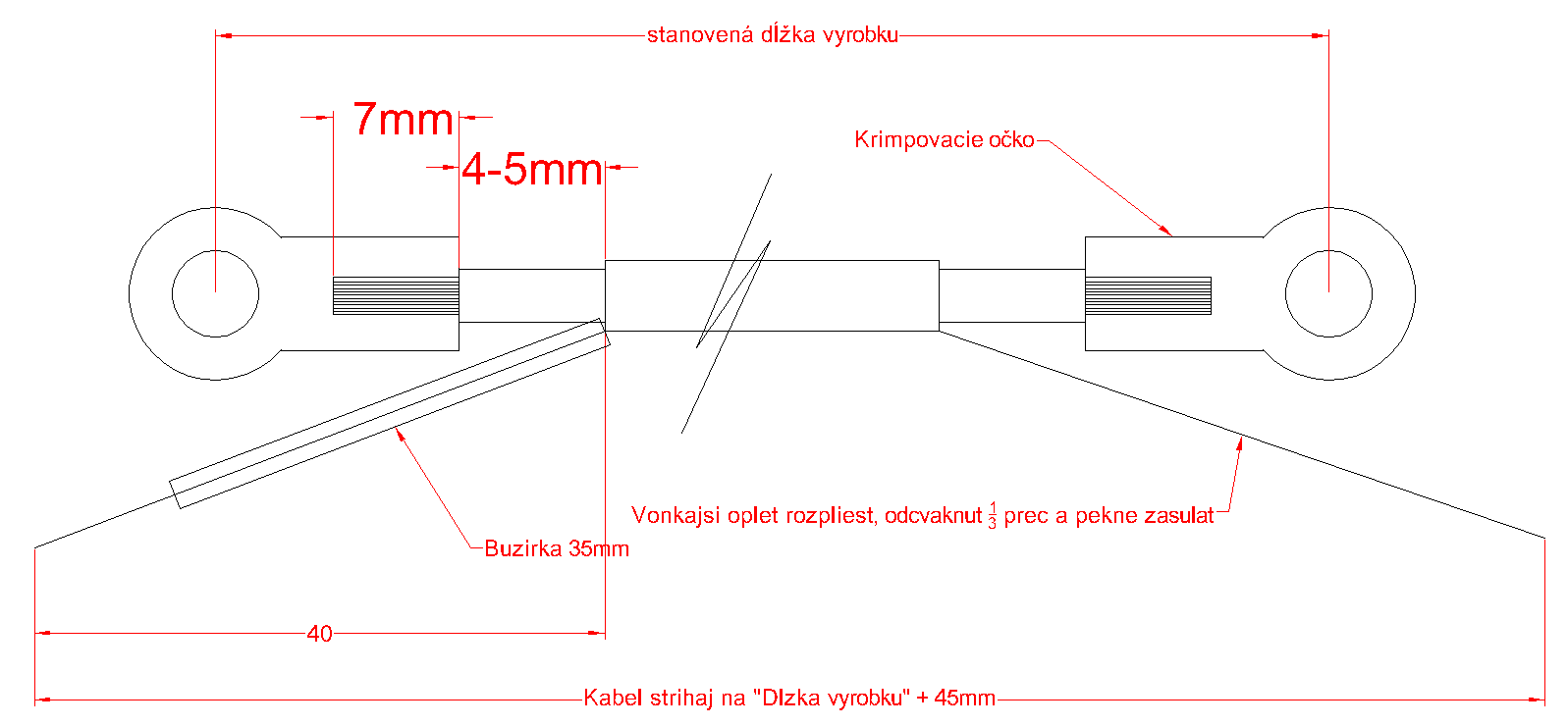 Modulino 3.5mm s 300m nosny COAX kabel, uchyt, krytka,na montaz do zakladne,bez gule a LED