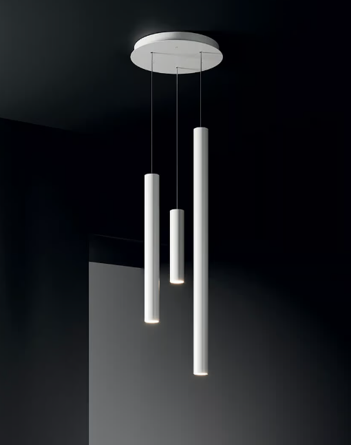 Okrúhla podstava na 3 svietidlá, čierna