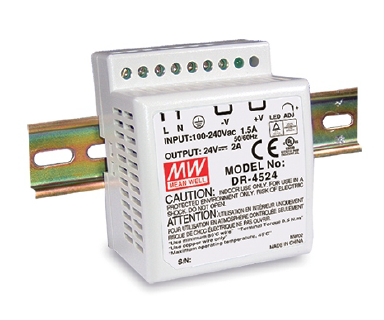 Napájací zdroj na DIN lištu 45W, 24V DC