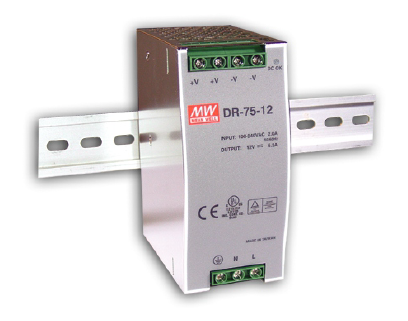 Napájací zdroj na DIN lištu 75W, 12V DC