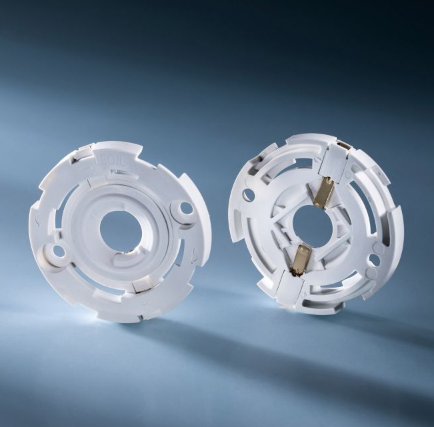 Drziak optiky,ZHAGA,patica na 16x19mmCOB 1203, 35mm roztec dier,dia 44mm,na vodice 0.34mm2