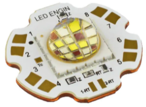 LEDEngin 90W LED čip RGBW (W=6500K) na MCPCB, 95deg, 700mA, DOME optic