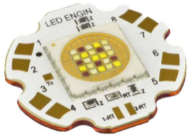 LEDEngin 90W LED čip RGBW (W=6500K) na MCPCB, FLAT optic