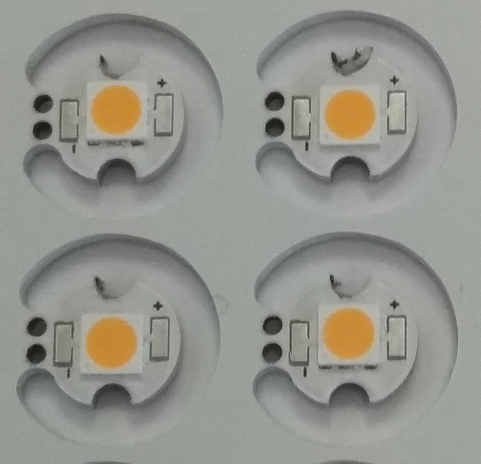 Mikro ALU PCB 7mm s BRIGHTEC Vf 18V diodou 3000K