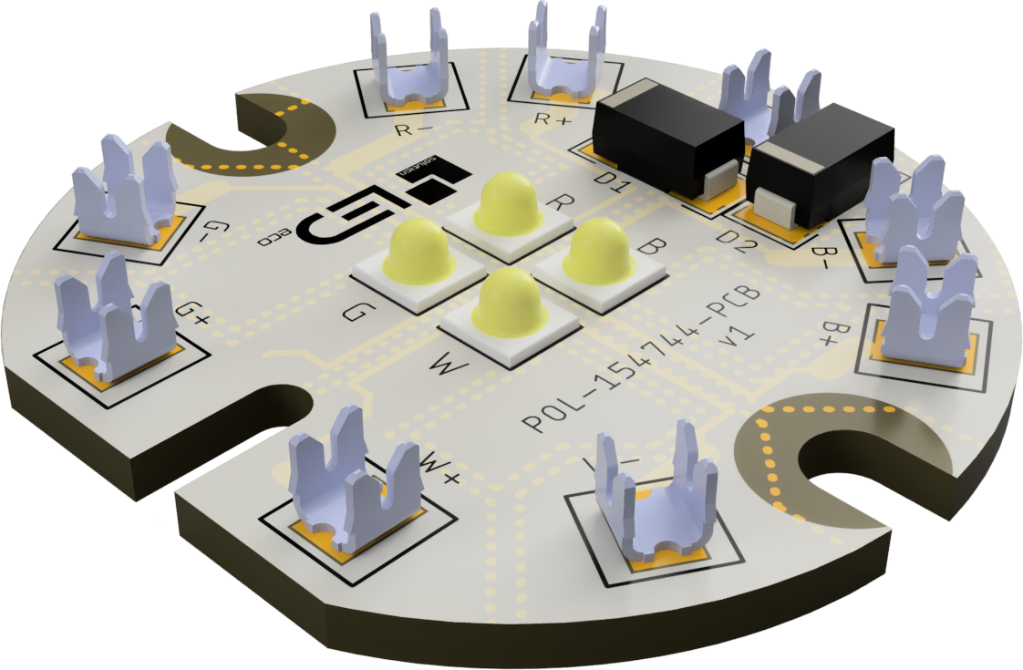 12W CC LED modul Oslon 4x3000K, solo C/A dia 31,5mm,IDC7 0.14mm2