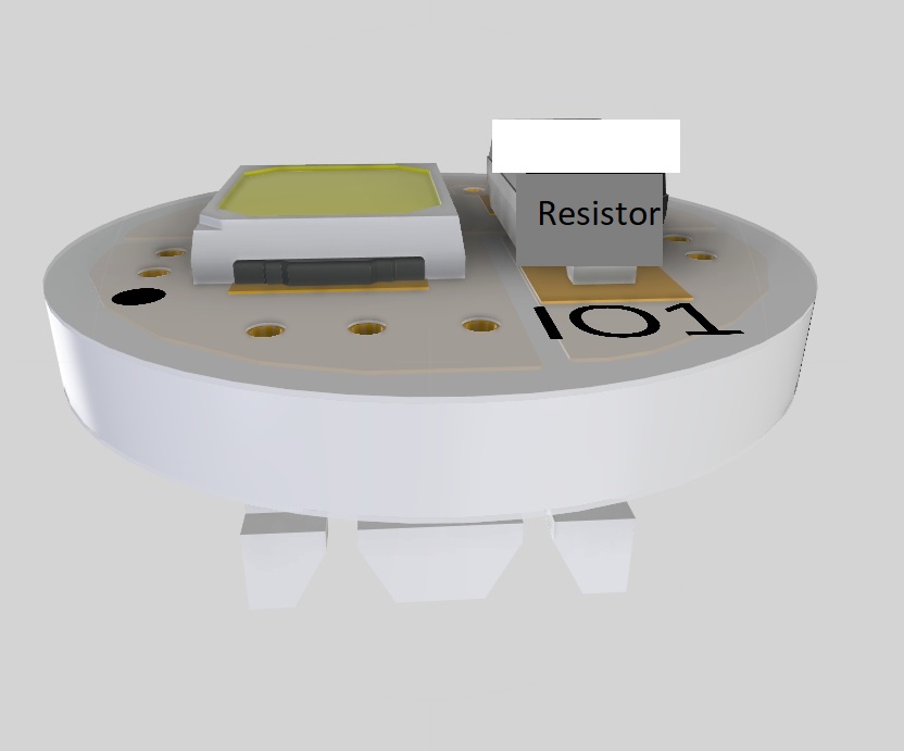PCBA MIKRO9 MONO CC LED modul, max.1W/60mA, 4000K, CRI80+, AWG26/0.14mm2