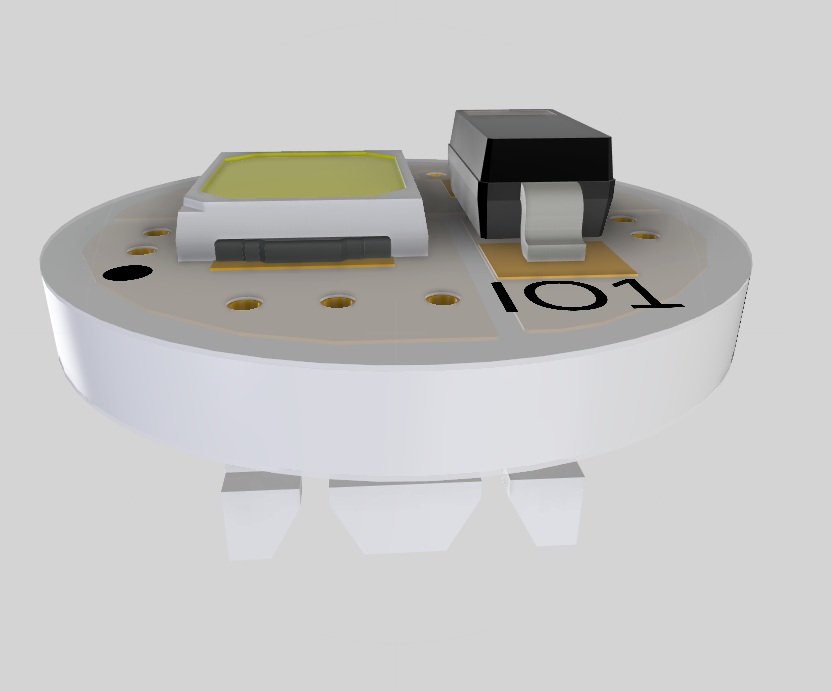 PCBA MIKRO9 MONO 24VDC LED modul, 30mA, 4000K, CRI80+, AWG26/0.14mm2