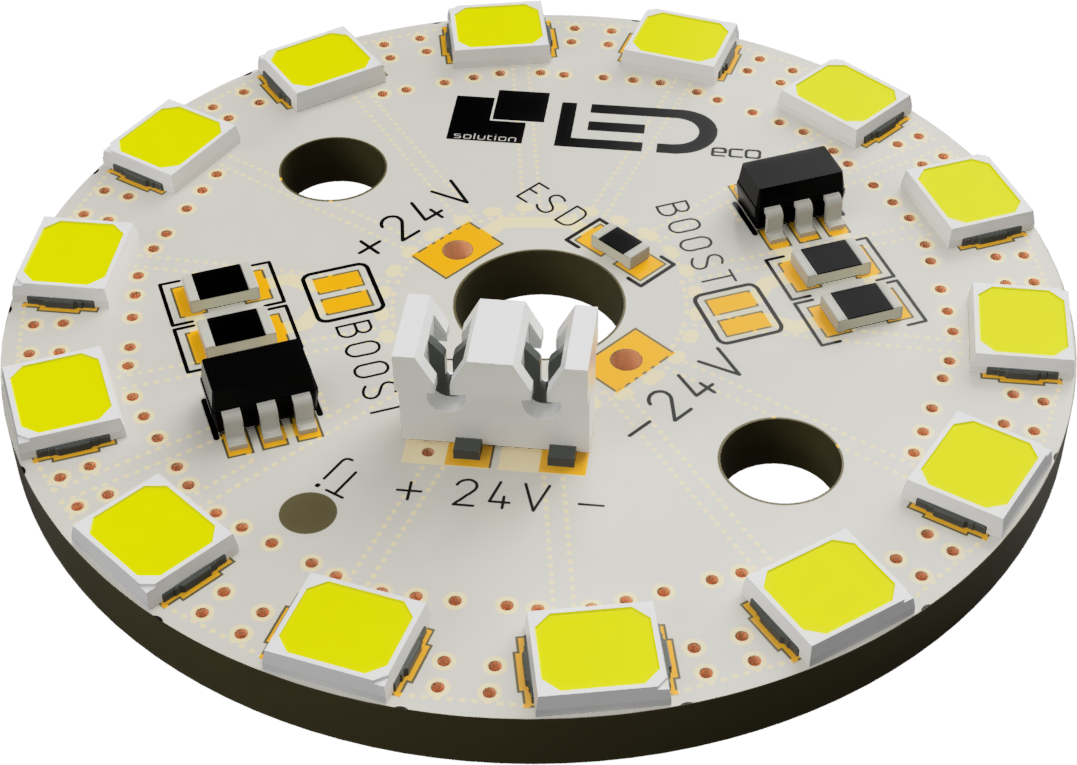 Modul LED pre TYCKY 24VDC,FR4, 2xIC,14x LEDs E2835, vystup na kable, 235Lm/1.4W;320Lm/2.4W