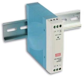 Napájací zdroj na DIN lištu MDR 10W, 5V DC, miniatúrne prevedenie