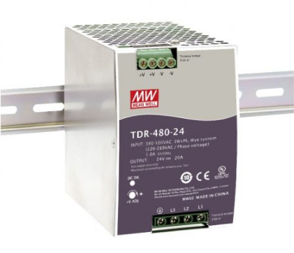 Napájací zdroj na DIN lištu 480W, 24V DC, 3-fázový, 0-20A, PFC