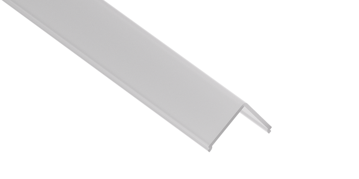 Opálový difúzor pre ALU profl BARDOLINO MIDI ANGOLO, 18x18mm, rohový, 1m
