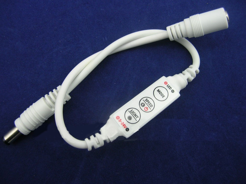 Kontrolér mini 8-24V single color,48W max2A,DC Male/female konektor