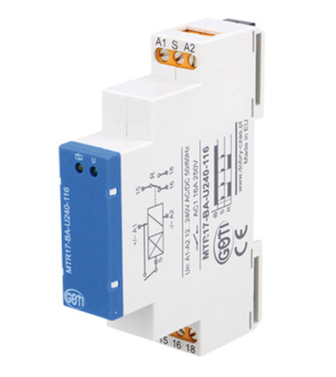 Časové relé na DIN lištu, výstup SPDT , 12-250V, 16A, jeden režim