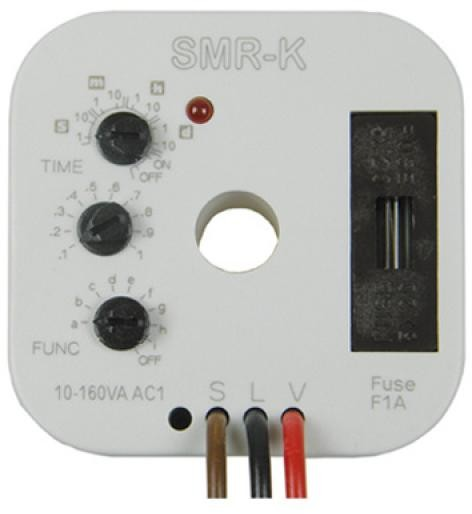 Multifunkčné časové relé, 230V, výstup 10-160 VA, triak, s otočným prepínačom