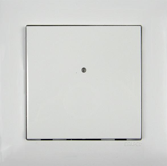 2-kanálový bezdrátový vypínač, základna biela farba,ploche prevedenie