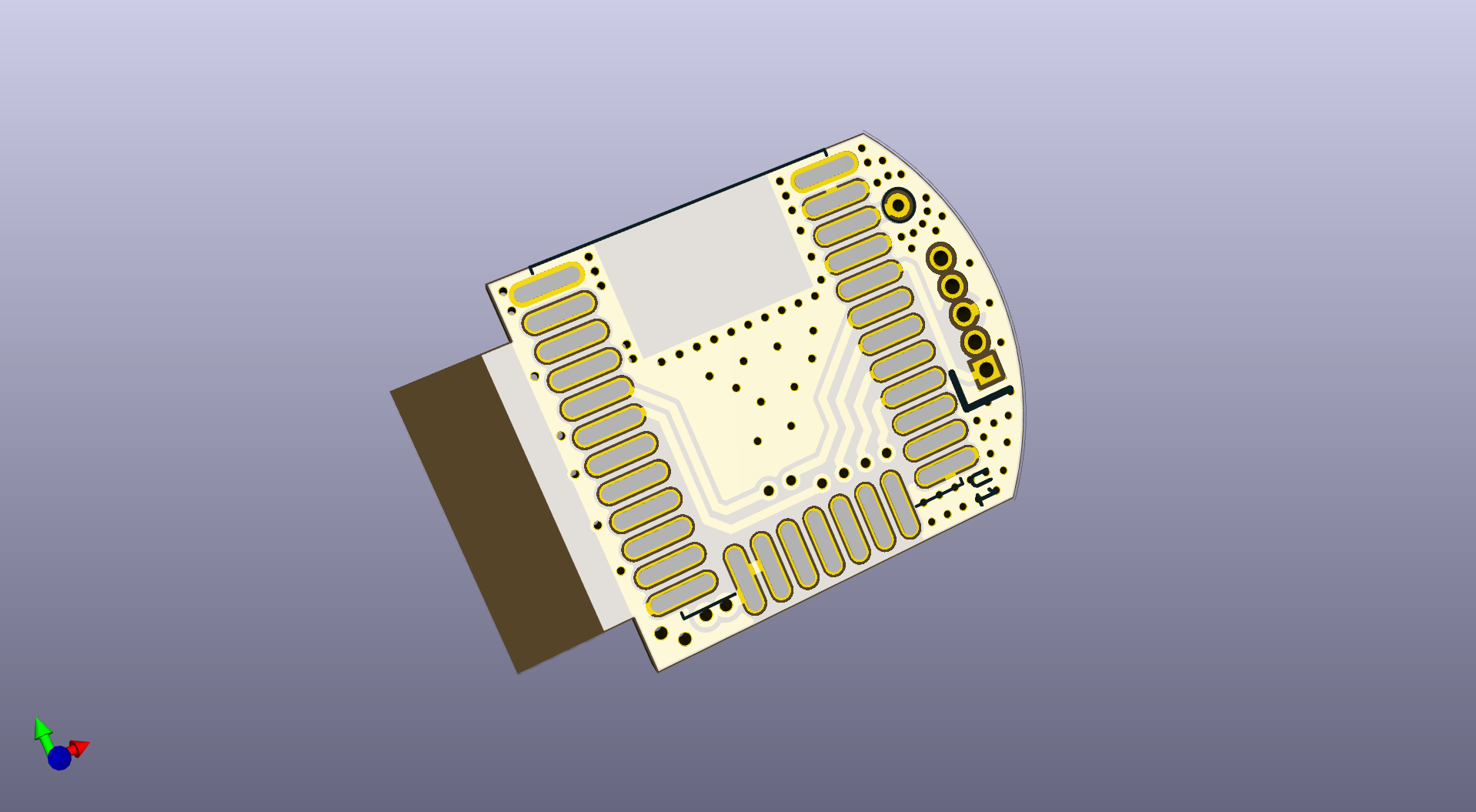 univerzalny RFBT MODUL  osadeny PCBA na FR4, zasuvaci do konektoru 90Deg