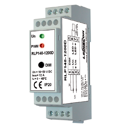 Regulátor 1-kanál, 12A, 245Hz, 12-24VDC, IP20, DIN