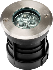 Zemné LED svietidlo RUNA 1 LED, 5W, CRI>80,  3000K, 10°, IP67, IK10, pochôdzne, ext.zdroj