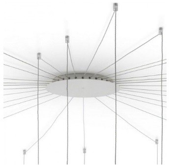 Radiálna podstava/rozeta na 12 svietidiel z kolekcieSPIDER,vhodná na decentralizáciu,biela