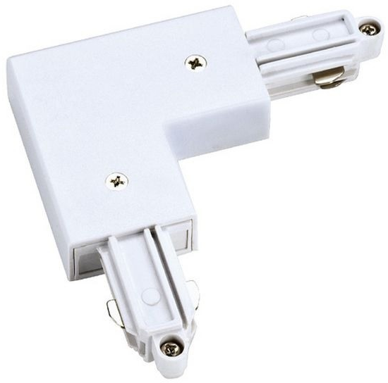Rohová spojka pre 1-jfázový lištový systém SL-TRACK, 230V, max 16A, vonkajšia, biela