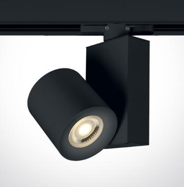 Bodové svietidlo CY-SPOT pre 3-fázový lištový systém, max 20W, 230V, GU10, IP20, čierne