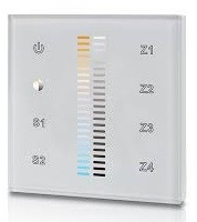 DALI nástenný dotykový ovládací panel, dimmer, 4 zónový, 12-24 V DC