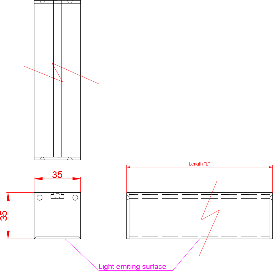 LED liniove svietidlo POWER 24VDC, 3900lm input,  frost difuzor, 1m,4000K