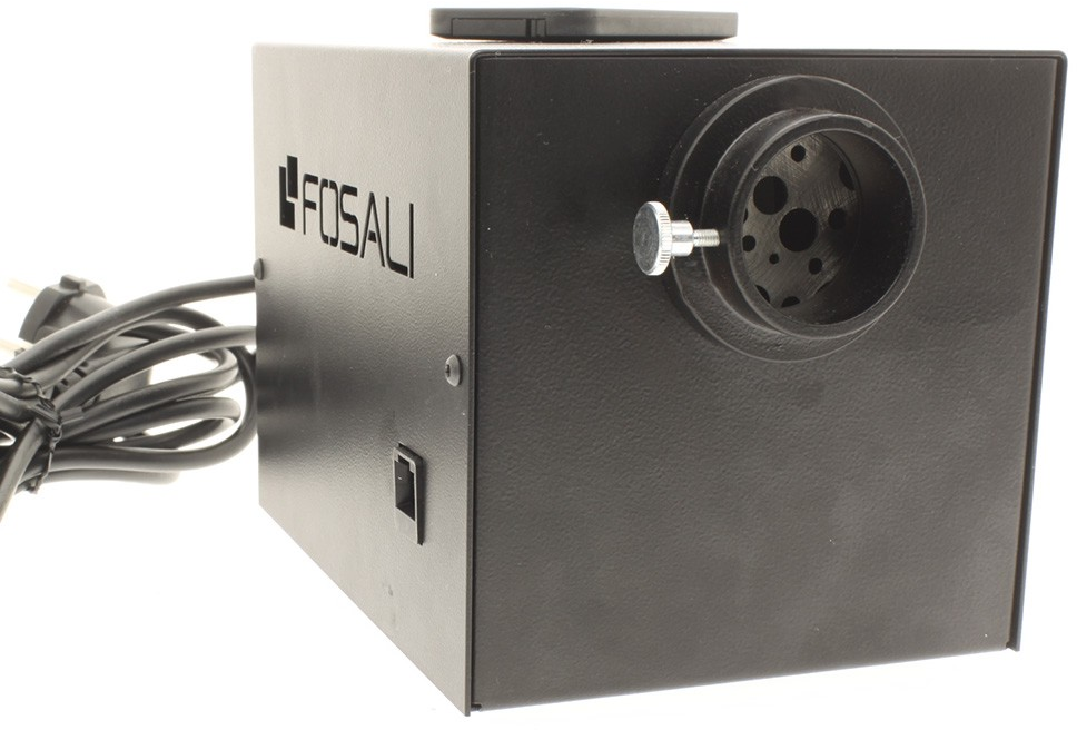 Korpus s trblietanim, pre FOLI. 12-24VDC, motor, filter,DMX,Praskovanie CIERNE,matt