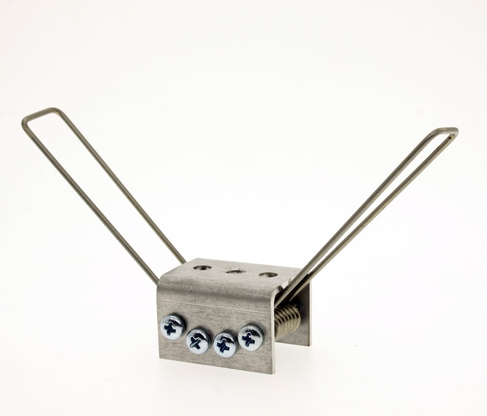 Nerezovy pružinový úchyt CLIPS pre profily typu SQUARE 30T a pod. ,s 2x samoreznymi srobmi