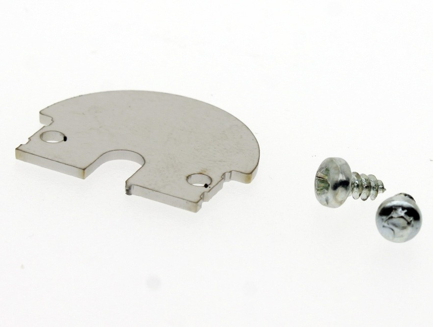 1ks nerezová koncovka pre ALU MULTI-2 a 90° optiku poloblúkové dif,otvor na kábel,2xšróba