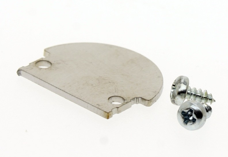 1ks nerezová koncovka pre ALU MULTI-2 a 90° optikou poloblúkové dif, bez diery, 2xšróba