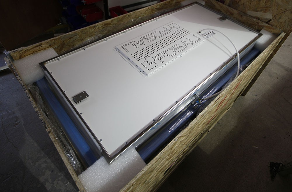 Wooden crate for a protective packaging, inner dimensions: inner : 1250x1250xH=1250mm