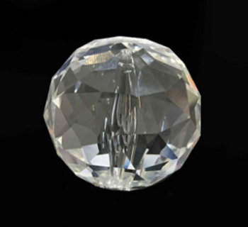 Kryštálový oves, nepravidelný, 40mm, s vertikálnou dierou dia 8mm, skrz vŕtaný