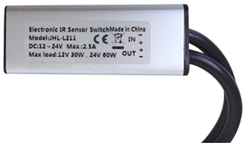 Skriňový vypínač s IR senzorom, 12-24VDC (30-60W), max. 2.5A, detekcia do 8cm