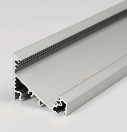 Rohový ALU profil CORNER-60-WIDE, elox, pre 2 LED pásy - 1m