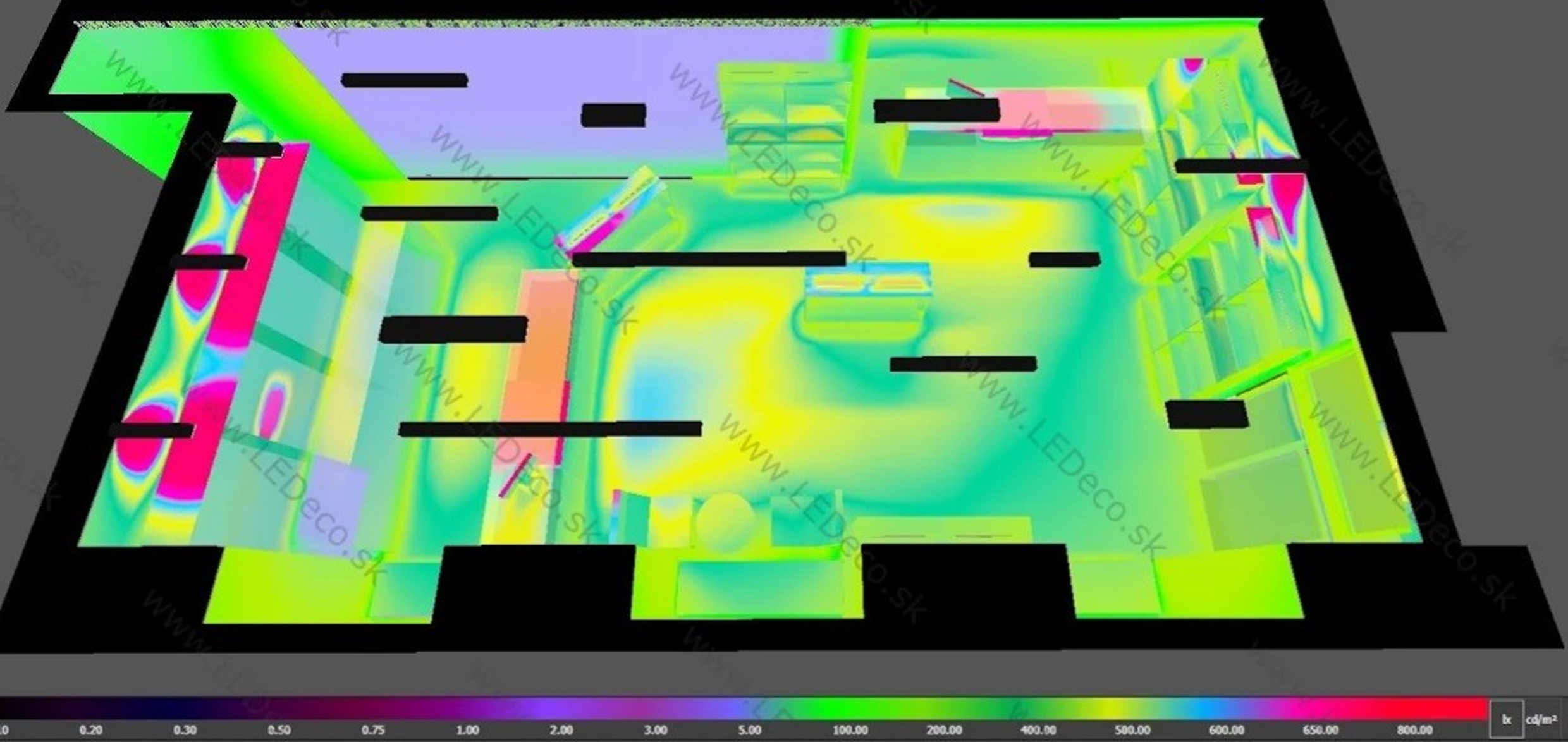 Dialux svetelnotechnicky navrh osvetlenia