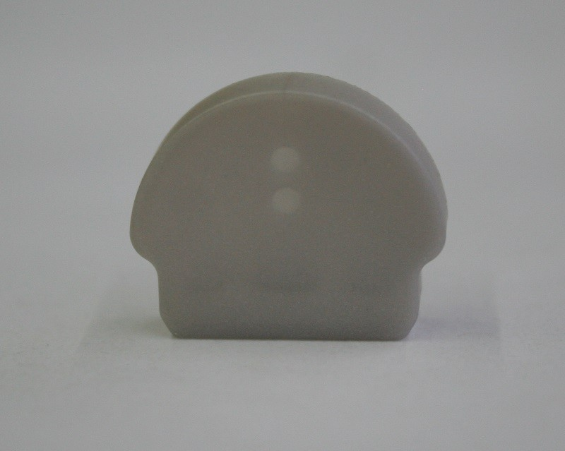 2 ks koncovka pre ALU profil LENS 90° optikou - šedá, plast