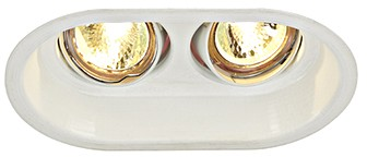 Stropné zapustené svietidlo HORN 2, 2x 50W, 12V, GU5.3, 183x113x100mm, oceľ/hliník, biele