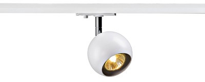 Bodové svietidlo EYE pre 1-fázový lištový systém, max 50W, 230V, GU10, IP20, biele/chróm