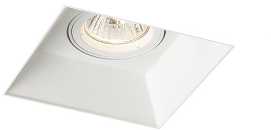 Sadrové ADRIA zapustené, bezrámikové,nakloniteľné, max 50W,GU10,230V ,IP20 ,biele, štvorec