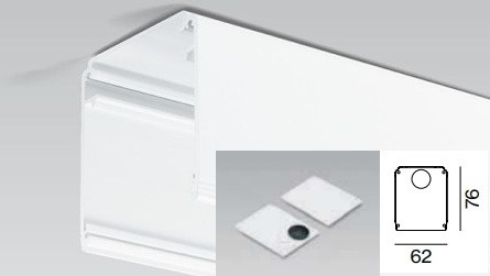 2ks koncovka pre zapustenú svetelnú drážku MINIMAL 60, biela