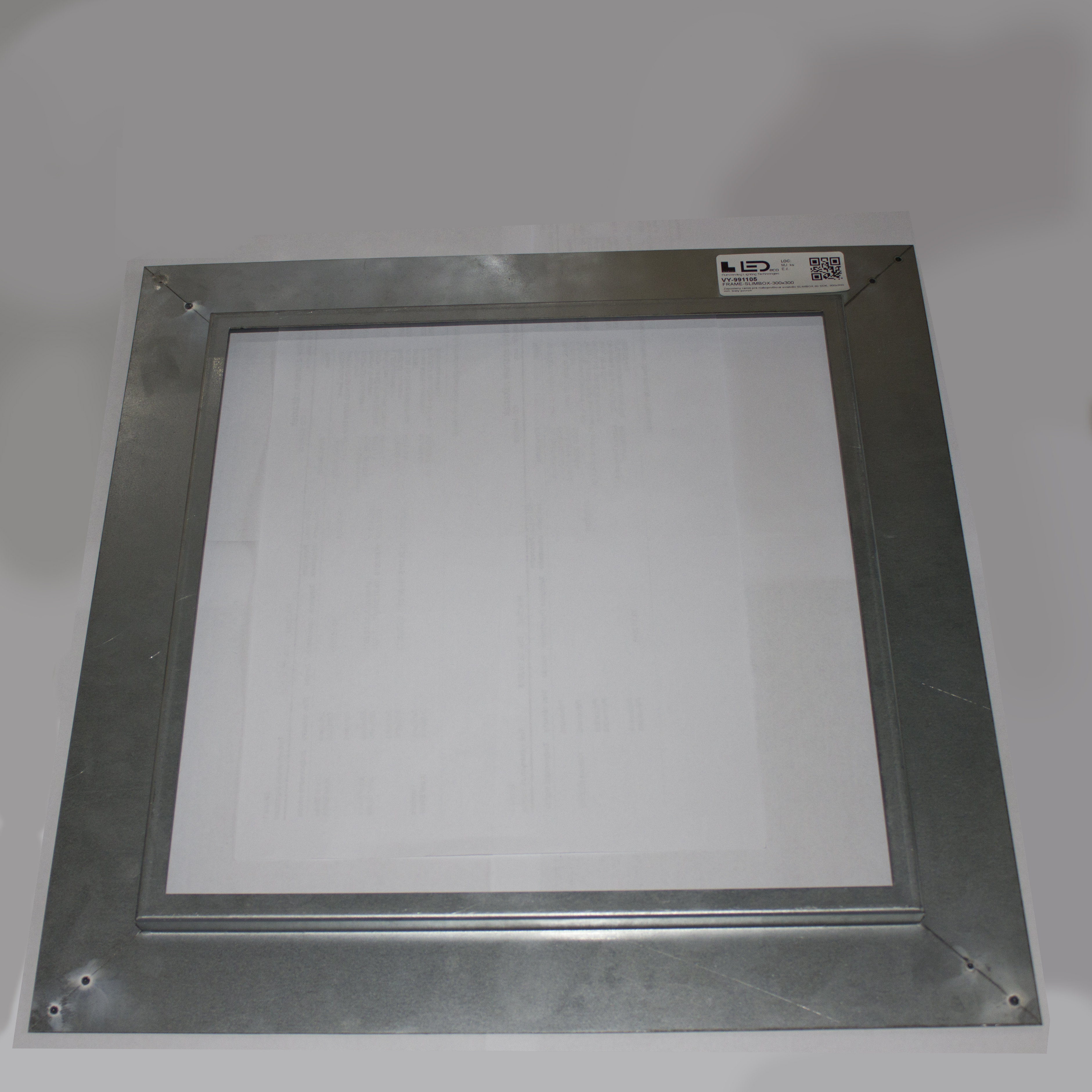 Zapustený rám pre nízkoprofilové svietidlo SLIMBOX na zapustenie do SDK, 600x600mm, biely