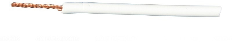 kabel CYA 1x0,50mm2, lanko-Cu, 300/500V,biely H05V-Kmax. 5A