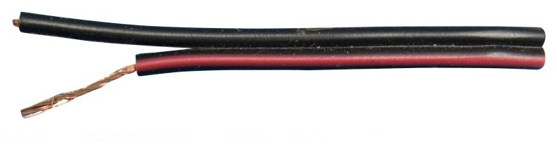 Kábel dvojlinka CYH, 2x0.75mm2 cierno/cervena, lanko