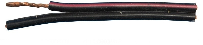 Kábel dvojlinka CYH 2x0.5mm2, cierno/cervena, lanko