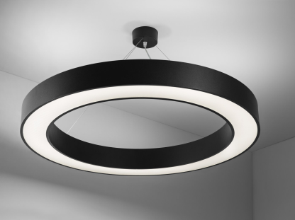 Závesné prstencové LED svietidlo, kruh, 1200mm,100W,230V,3000K/9740lm,čierne