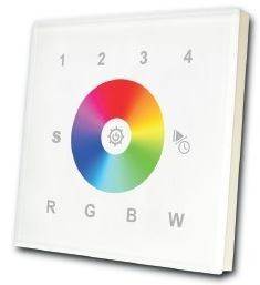 Nástenný dotykový ovládací , 4 zónový, DMX, s Wifi modulom, 12-24VDC, IOS/Android